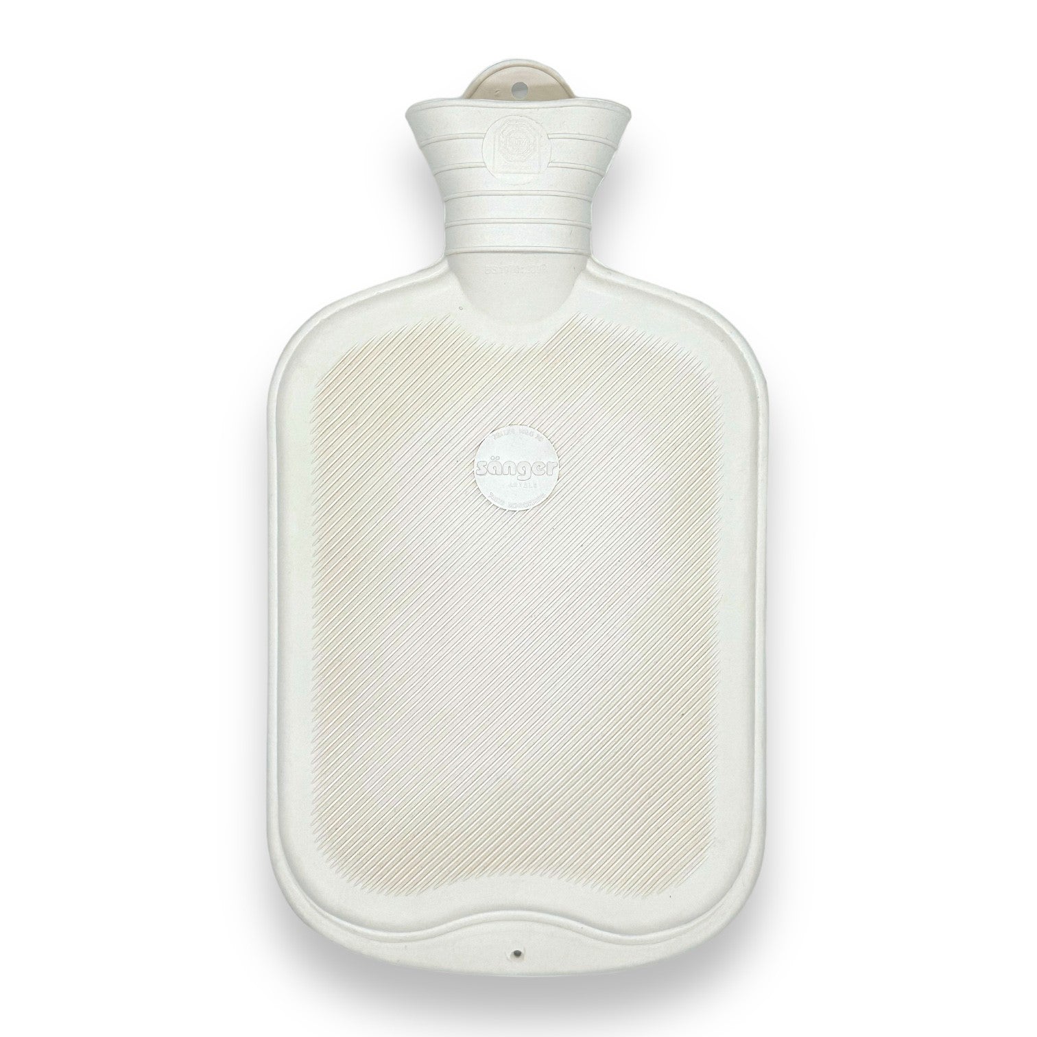Sänger Rubber Hot Water Bottle Made in Germany 2 Litres white 